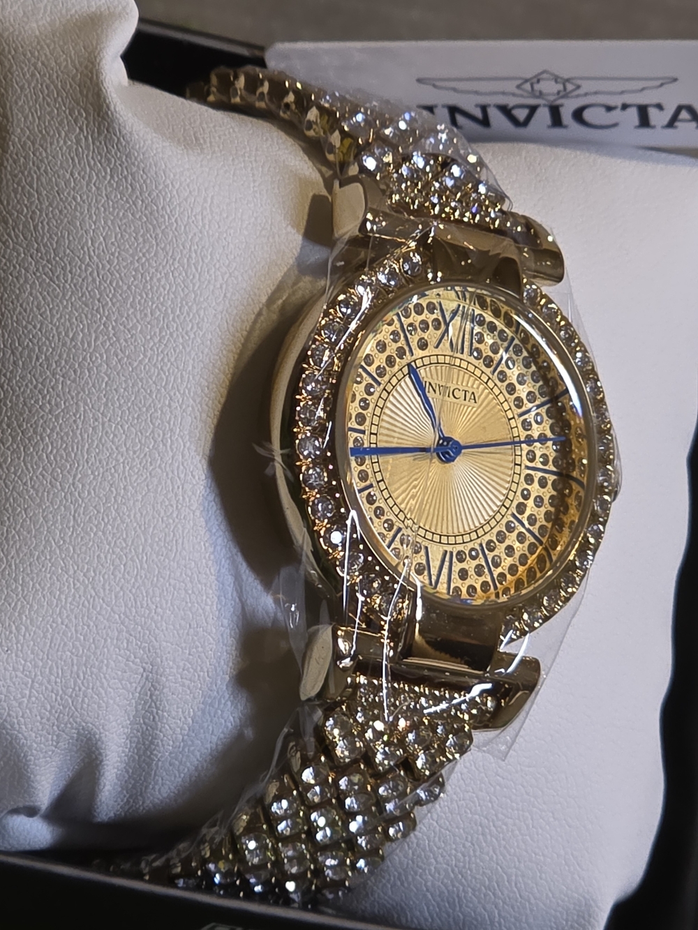 Invicta Celestial Lady 32mm Gold Crystal-Accent Bracelet Watch - Picture 2 of 5